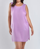 Satin Sleeveless Dress with Pockets PLUS