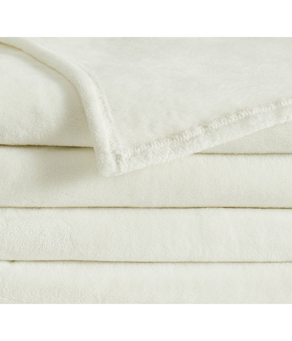Truly Soft Velvet Plush Family Blanket Ivory
