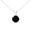  .925 Sterling Silver 1.0 cttw Treated Black Round-Cut Solitaire 4-Prong Set Diamond 18