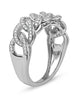 1/4ct TDW Diamond Double Cuban Link Mens Ring