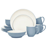 Colorwave 16-Piece Coupe Dinnerware Set, Service for 4-Ice