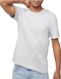 Short Sleeves Smooth Cotton Solid Crewneck Tee