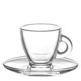 Roma Glass Espresso Cups and Saucers 12-Piece Set