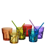 Aras Multi Colored Glass Tumblers 6-Piece Set