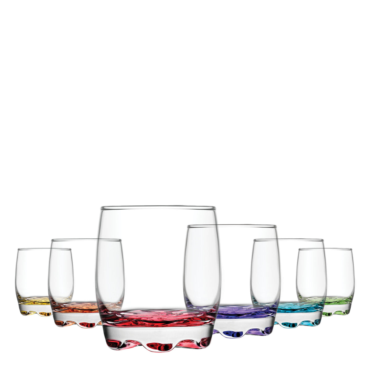 Adora Colored Bottom Drinking Glasses 6-Piece Set