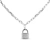 .925 Sterling Silver 1/4 Cttw Diamond Lock 16