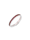 Ruby Cubic Zirconia Eternity Band Engagement Ring Finished