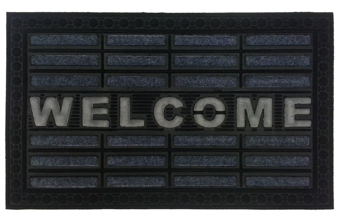 Gray Welcome Doormat