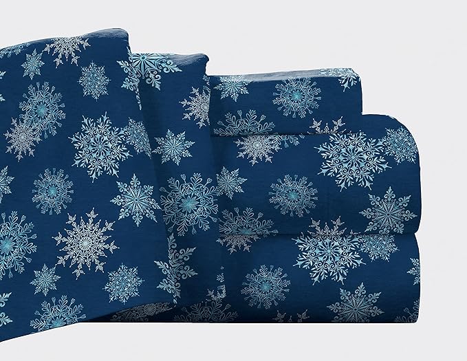 Snowflakes Navy Swatch