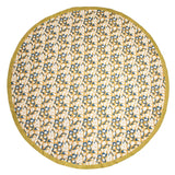 Forest Harvest Mustard & Blue Tablecloth Round