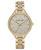 Crystal Embellished Analog Watch Gold