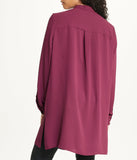 Long Sleeve Pop-Over Tunic With Covered Placket