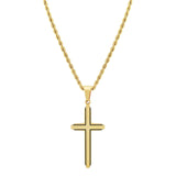 Rope Chain with Cross Pendant Necklace