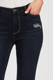 Alisia Mid Rise Skinny Jean With Distressed Detail