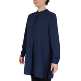 Popover Blouse With Side Slits