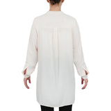 Popover Blouse With Side Slits