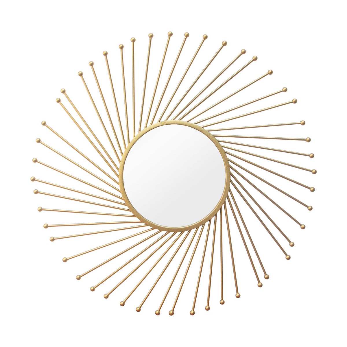 Gold Round Metal Wall Mirror