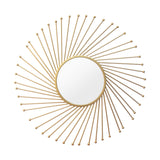 Gold Round Metal Wall Mirror