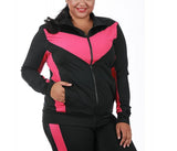 Active Color Block Zip-up Jacket - Plus