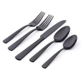 Aptitude Glossy Midnight 20-Piece Flatware Set