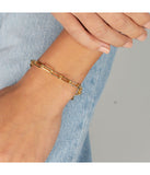 Large Paperclip Link Bracelet Gold