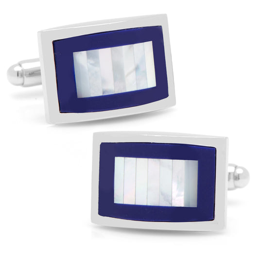 Mother-of-Pearl-and-Lapis-Blue-Key-Cufflinks-1