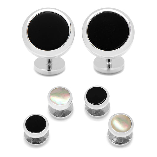 Double-Sided-Onyx-Round-Beveled-Stud-Set-Black-1