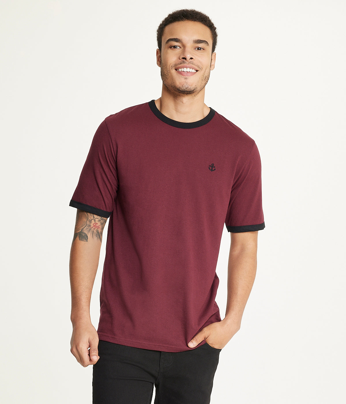 Brooklyn Laundry Men's Tonal Embroidery Short Sleeve Crew Neck Tee