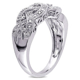 1/8 CT TW Diamond Sterling Silver Braided Ring