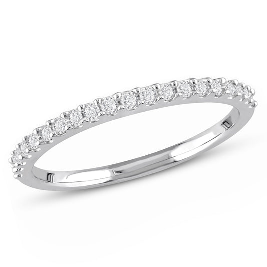 1/5 Carat T.W. Diamond 10kt White Gold Semi-Eternity Anniversary Ring