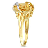 Citrine and Diamond Accent Ring