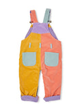 Patchwork Corduroy Overalls