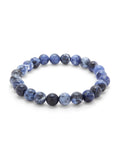 Men's Sodalite Agate Bead Bracelet