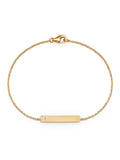 Gold Bar Plate w/ Birthstone Bracelet