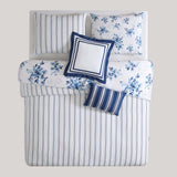 Blue Art 5-Piece Reversible Comforter Set
