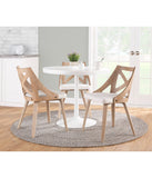 Charlotte Chair - Set of 2 White Washed & Cream