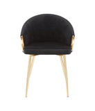 Claire Chair Gold & Black