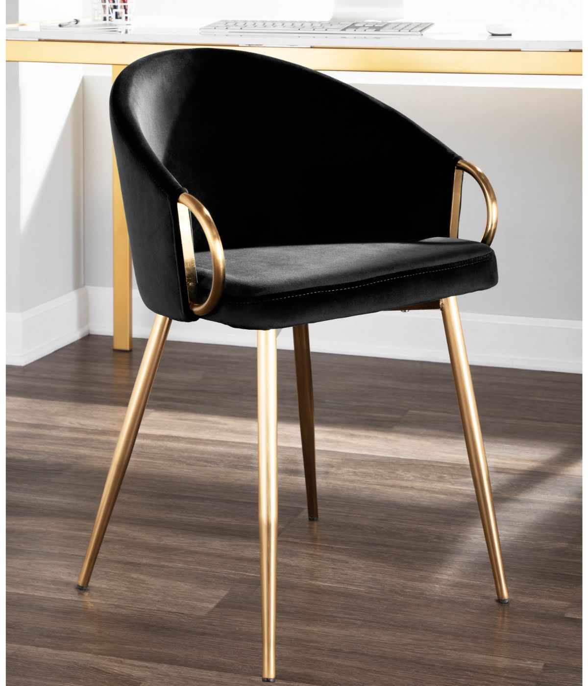 Claire Chair Gold & Black