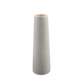 Tall Leather Finish Ceramic Vase Planter in Grey