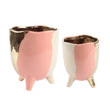 3 Footed Multi-Toned Ceramic Planters