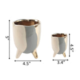 3-Tone Footed Ceramic Planter