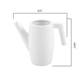 Matte White Giant Arch  Ceramic Watering Can Vase
