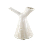 High Gloss Ivory Y Ceramic Watering Can Vase