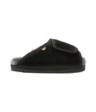 Ladies Open Toe slide wrap with 100% sheepskin lining Black