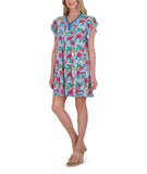 PINTUCK V NECK DRESS