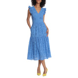 Women's Eyelet Midi Dress