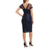 Illusion Neck Sequin Sheath Dress 1