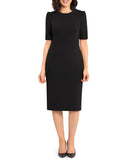 Jewel Neck Sheath Dress