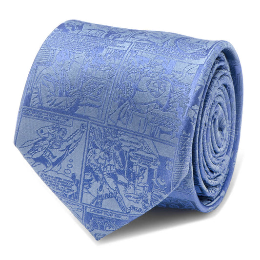 Superman-Comic-Blue-Mens-Tie-Blue-1