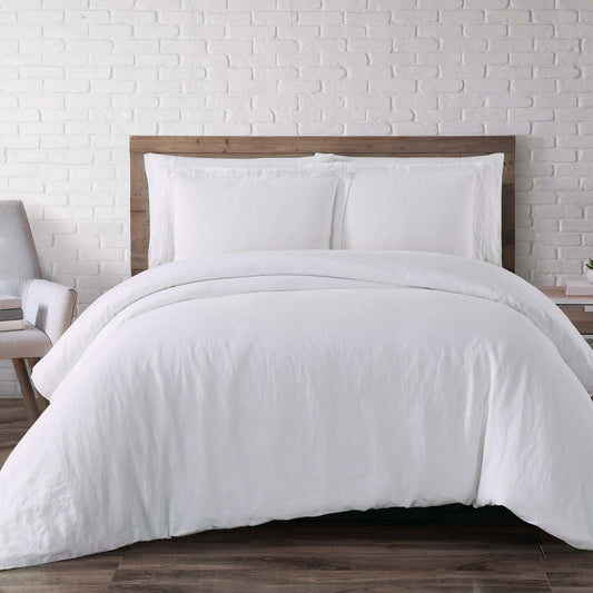 Linen Duvet Set White